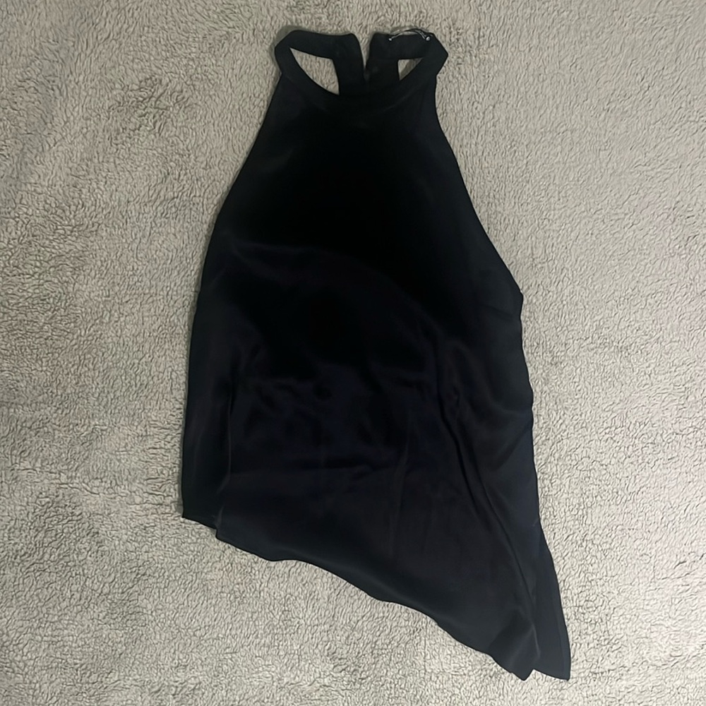 Black asymmetric Zara top